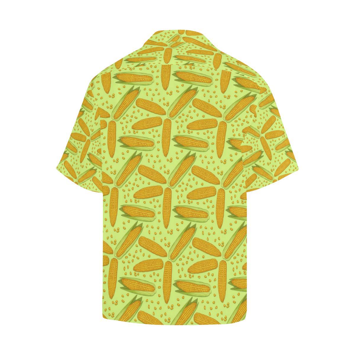 Corn Pattern Print Design 03 Mens All Over Hawaiian Shirt