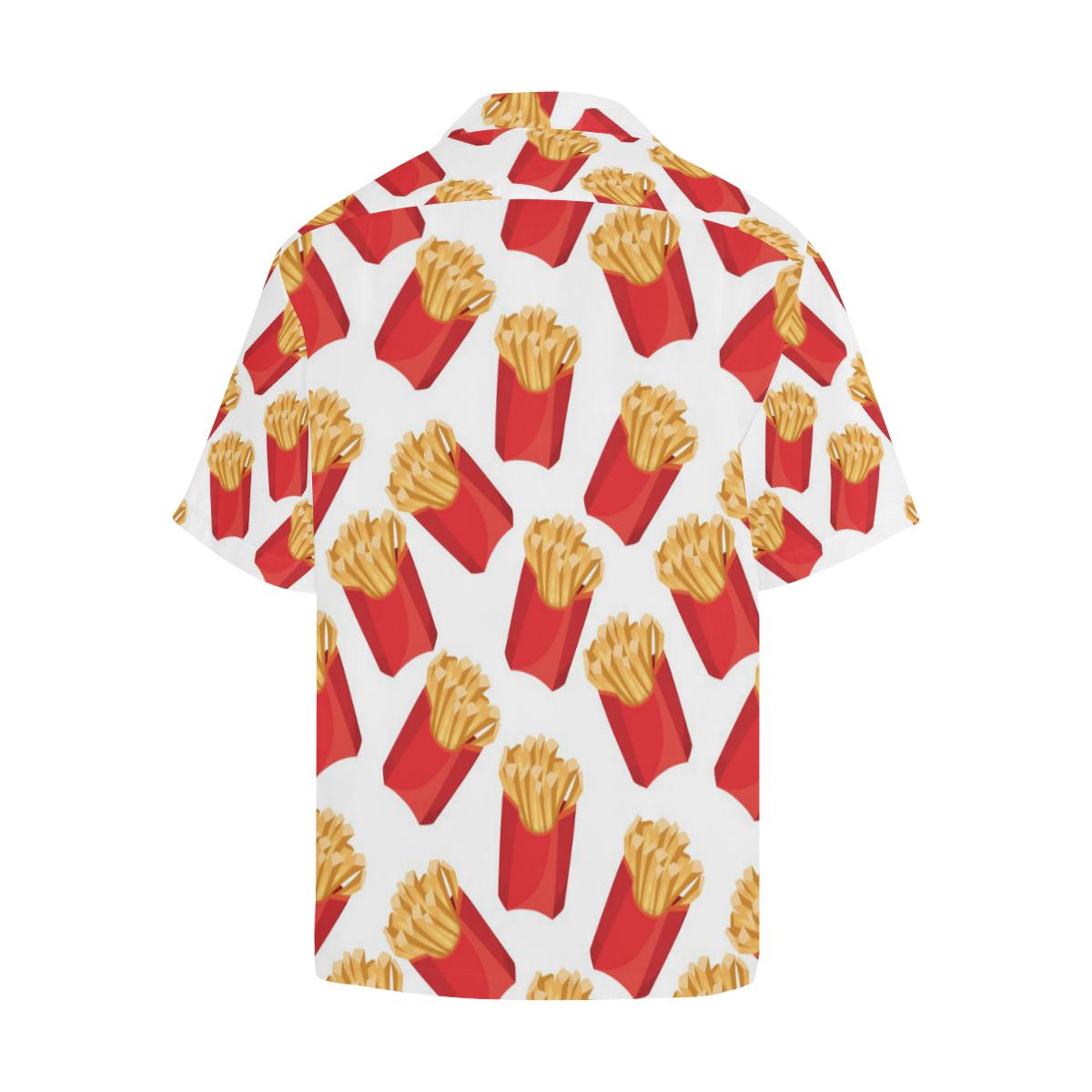 French Fries Theme Pattern Mens All Over Print Hawaiian Shirt