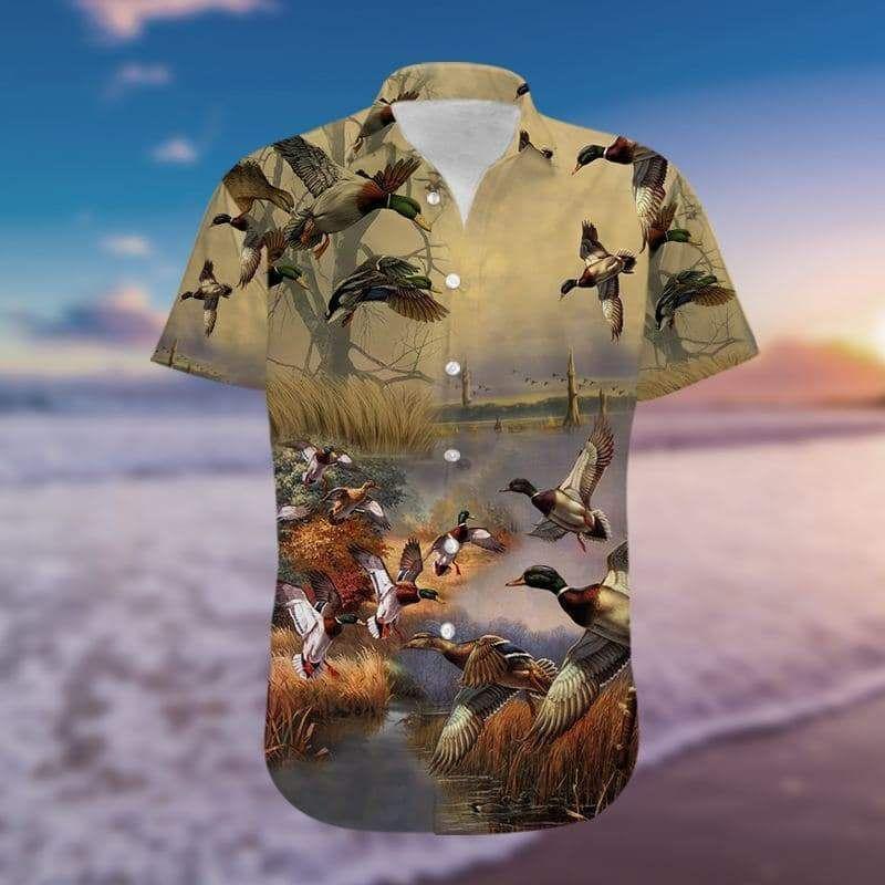 Beach Shirt Duck Hunting Hawaiian Aloha Shirts