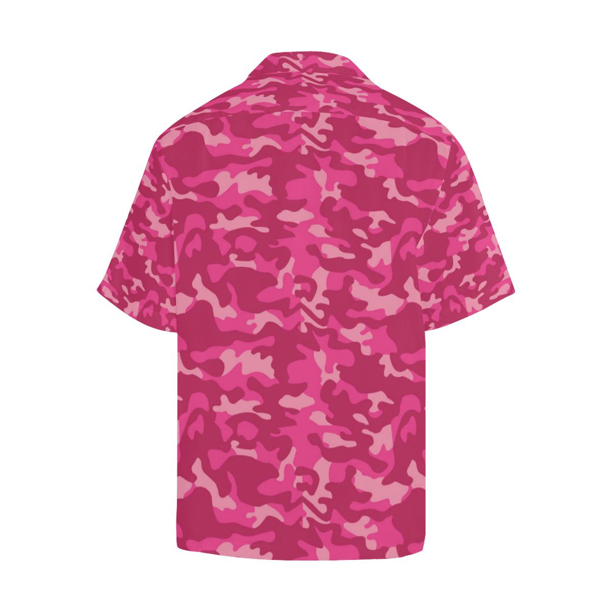 Camo Pink Pattern Print Design Hawaiian Shirt