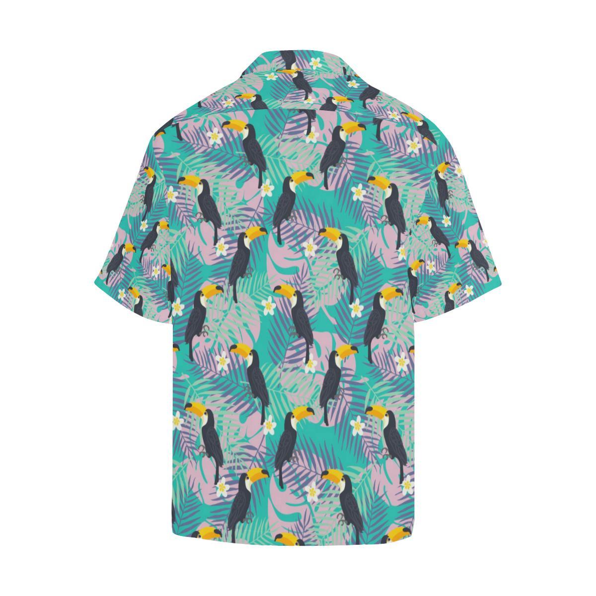 Toucan Pattern Background Mens All Over Print Hawaiian Shirt