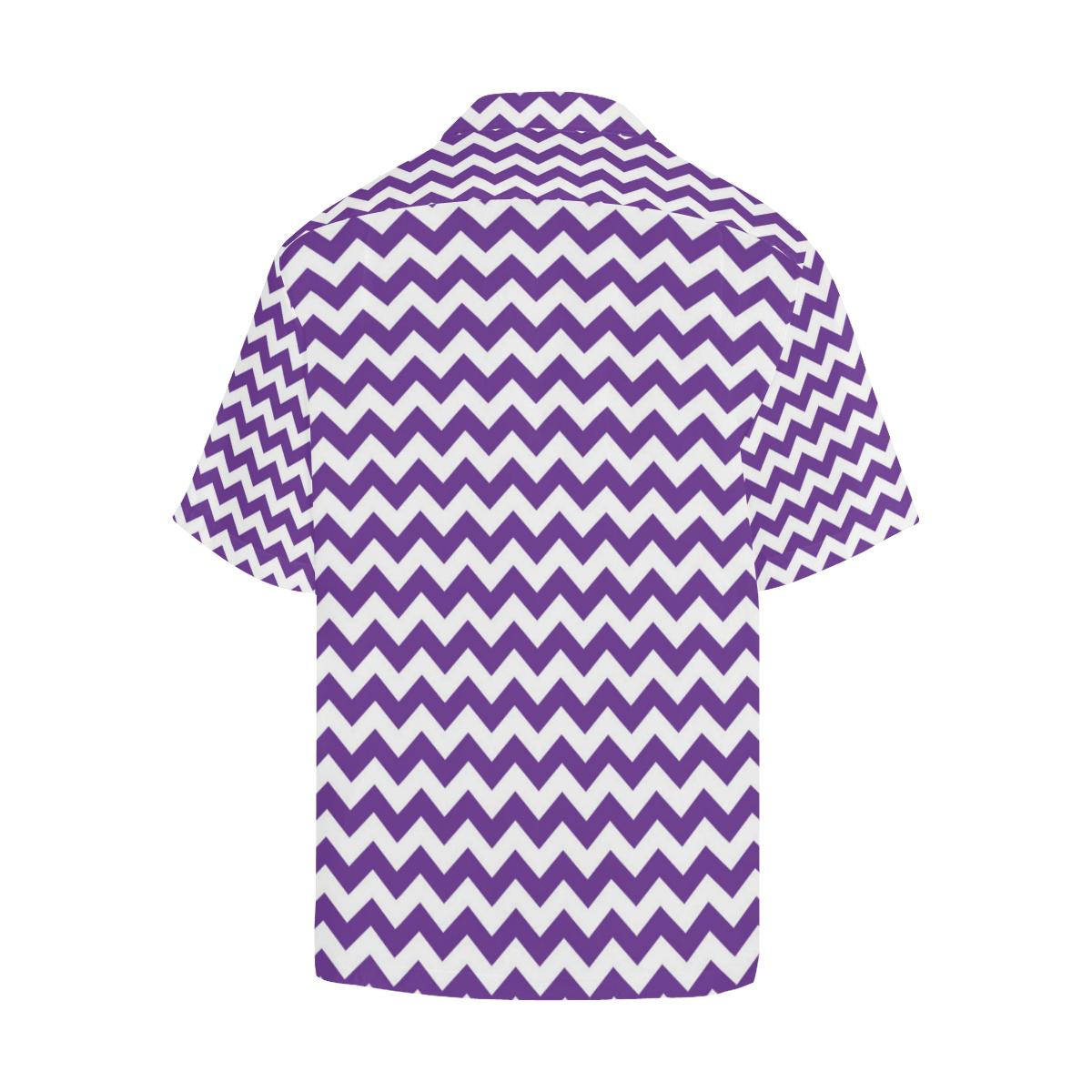 Chevron Purple Pattern Print Design Hawaiian Shirt