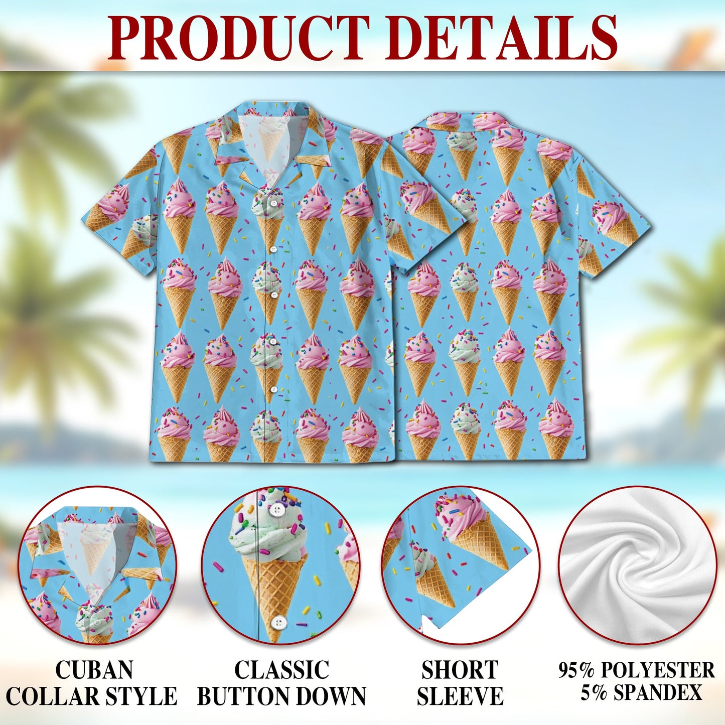 Ice Cream Matching Dog Owner Hawaiian Shirts, Funny Pet Aloha Shirt for Beach Vacation - Azhawaiian