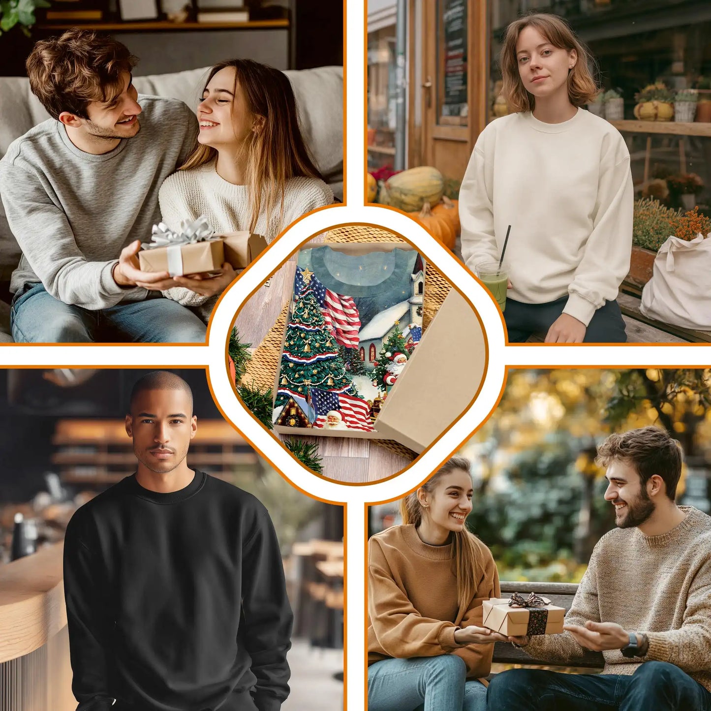 Vintage American Santa Christmas Sweatshirt – Christmas Vintage 3D All Over Print Design