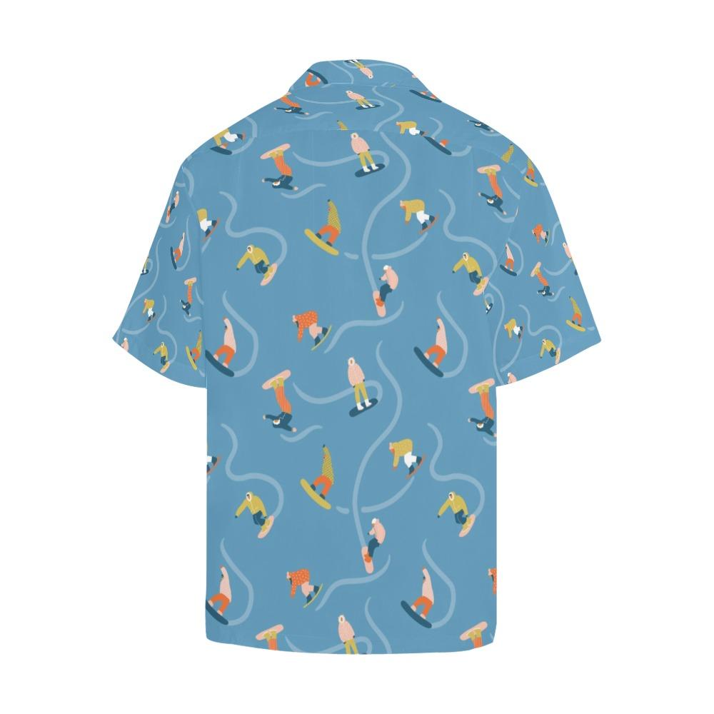 Snowboard Print Design Hawaiian Shirt