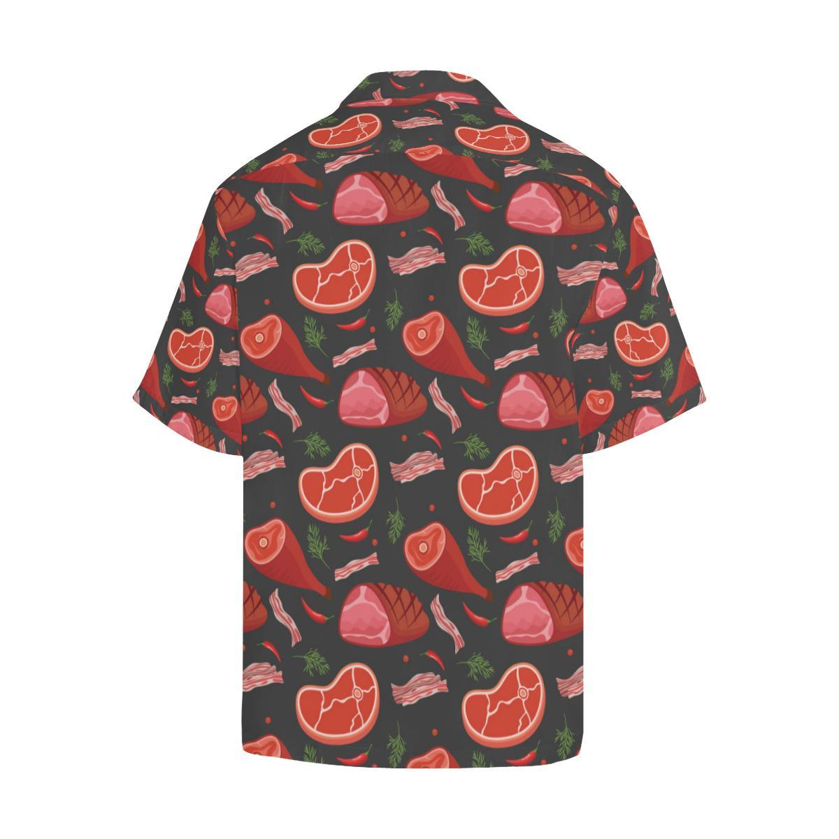 Meat Pattern Print Design Hawaiian Shirt
