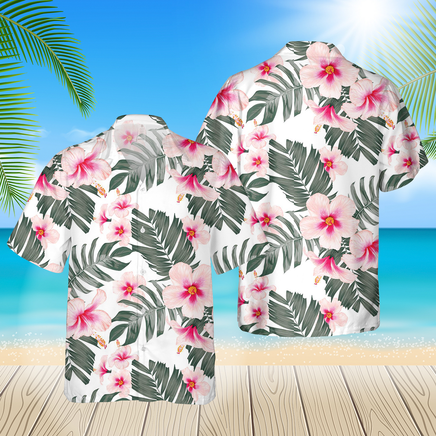 Floral And Leaves 2 3D Hawaii Shirt For Men