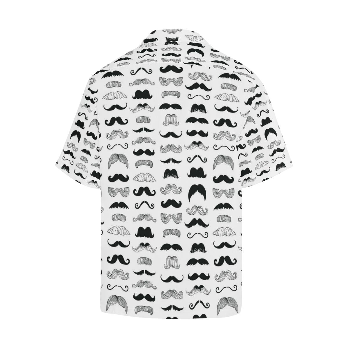 Mustache Beard Pattern Print Design 04 Mens All Over Hawaiian Shirt