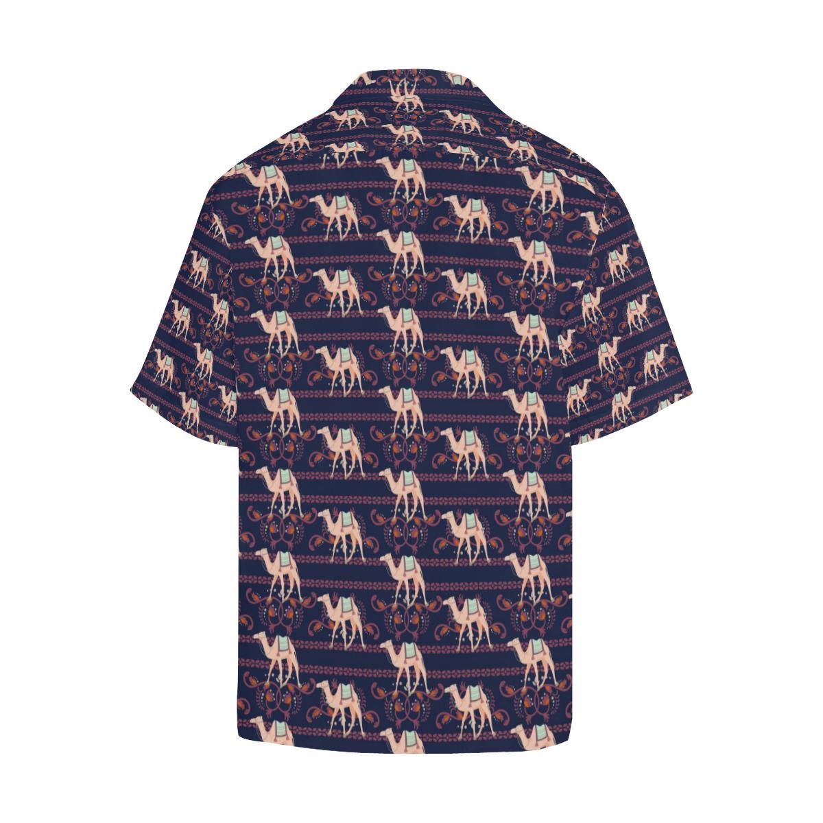 Camel Pattern Mens All Over Print Hawaiian Shirt