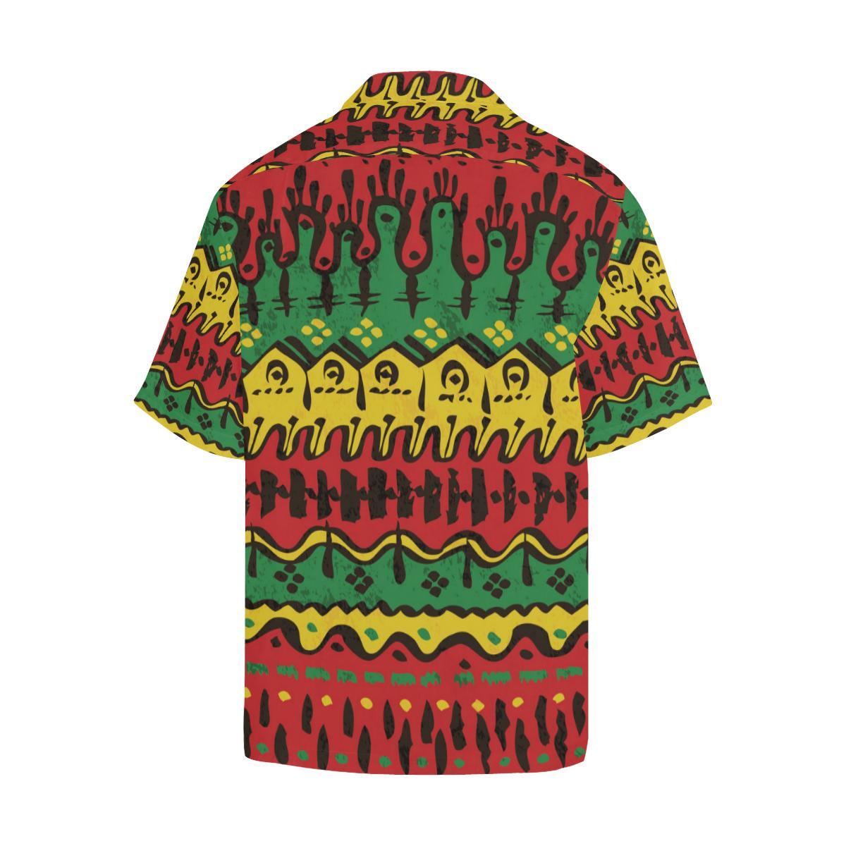 Rasta Pattern Print Design A Hawaiian Shirt