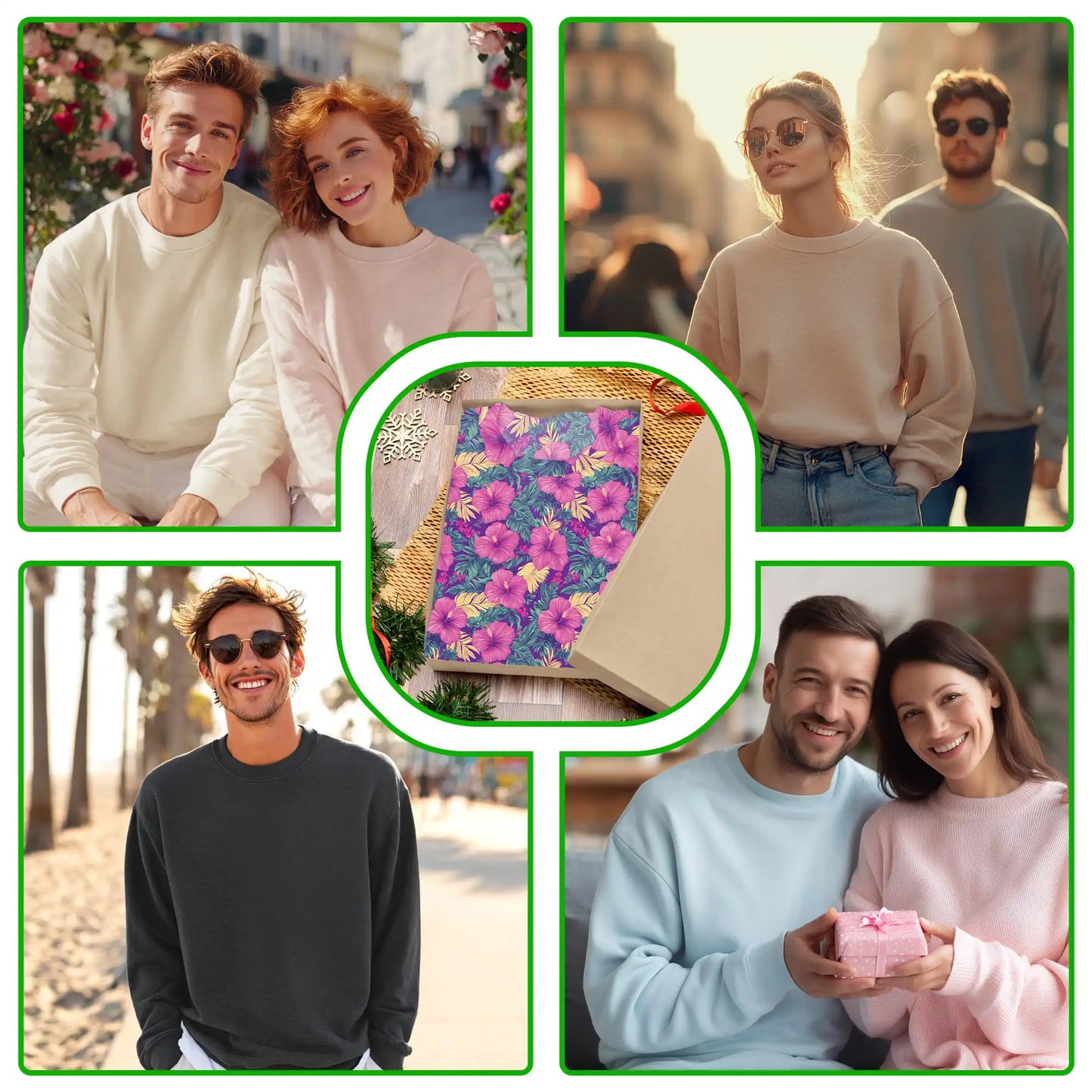 Tropical Hibiscus Purple Sweatshirt – Tropical 3D All Over Print Design