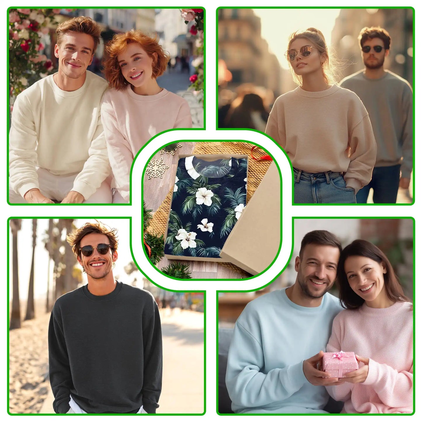 Hibiscus Island Sweatshirt – Tropical 3D All Over Print Design