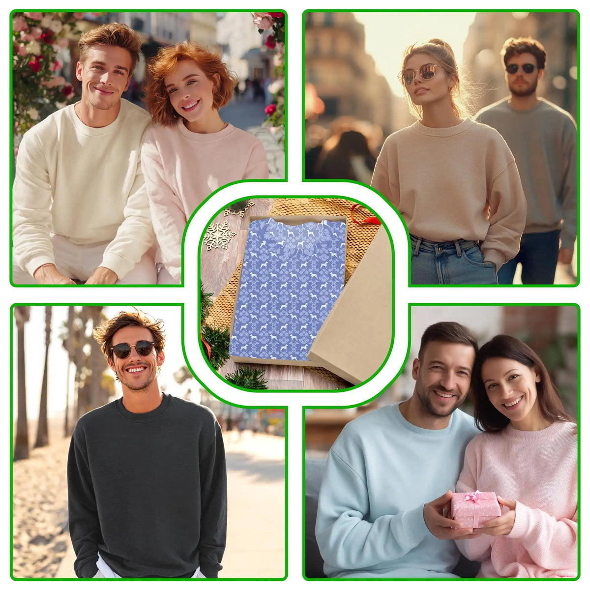 Dog Silhouette Pattern Sweatshirt – Colorful Graphic 3D All Over Print Design