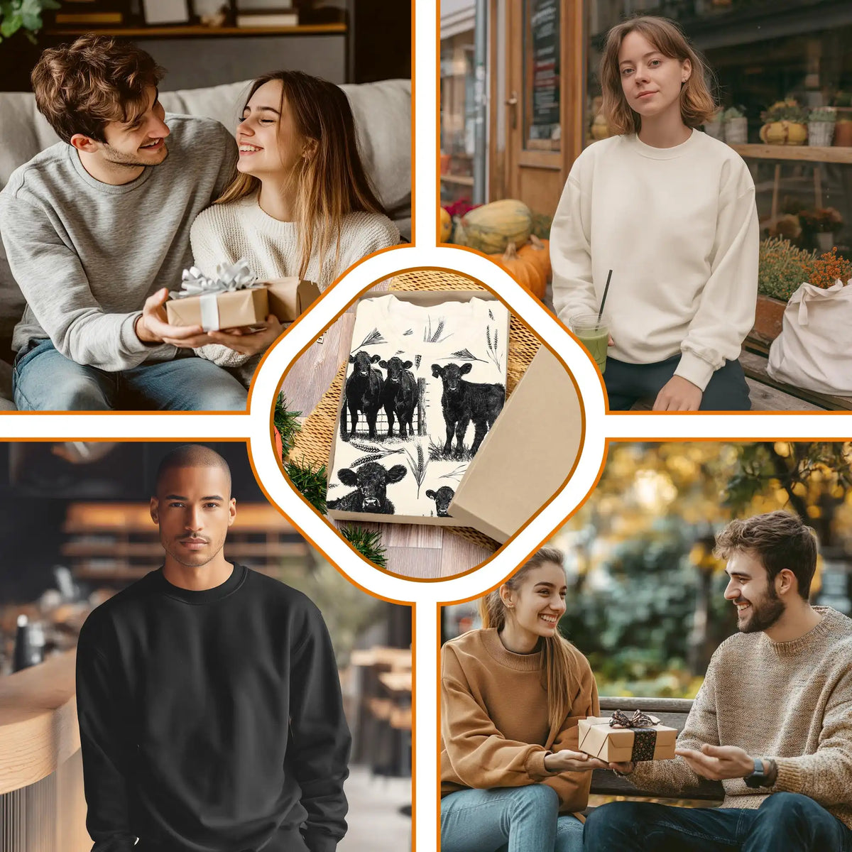 Vintage Cattle Farm Lovers Farmer Sweatshirt – Vintage 3D All Over Print Design