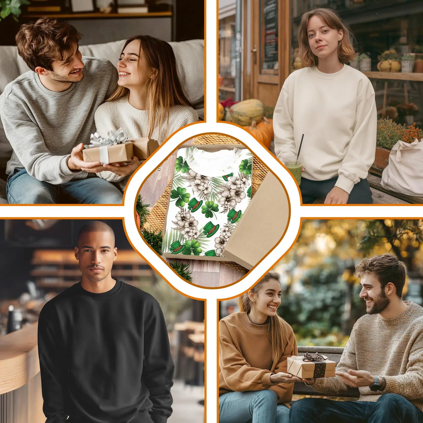Irish Tropical Shamrock Hibiscus Pattern Sweatshirt – Tropical 3D All Over Print Design