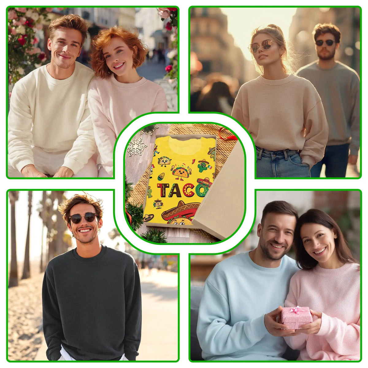 Taco Print Sweatshirt – Colorful Graphic 3D All Over Print Design