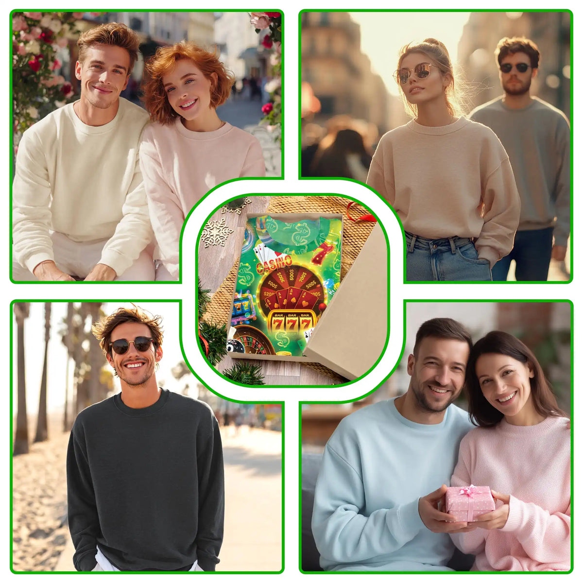 Casino Pattern Sweatshirt – Colorful Graphic 3D All Over Print Design