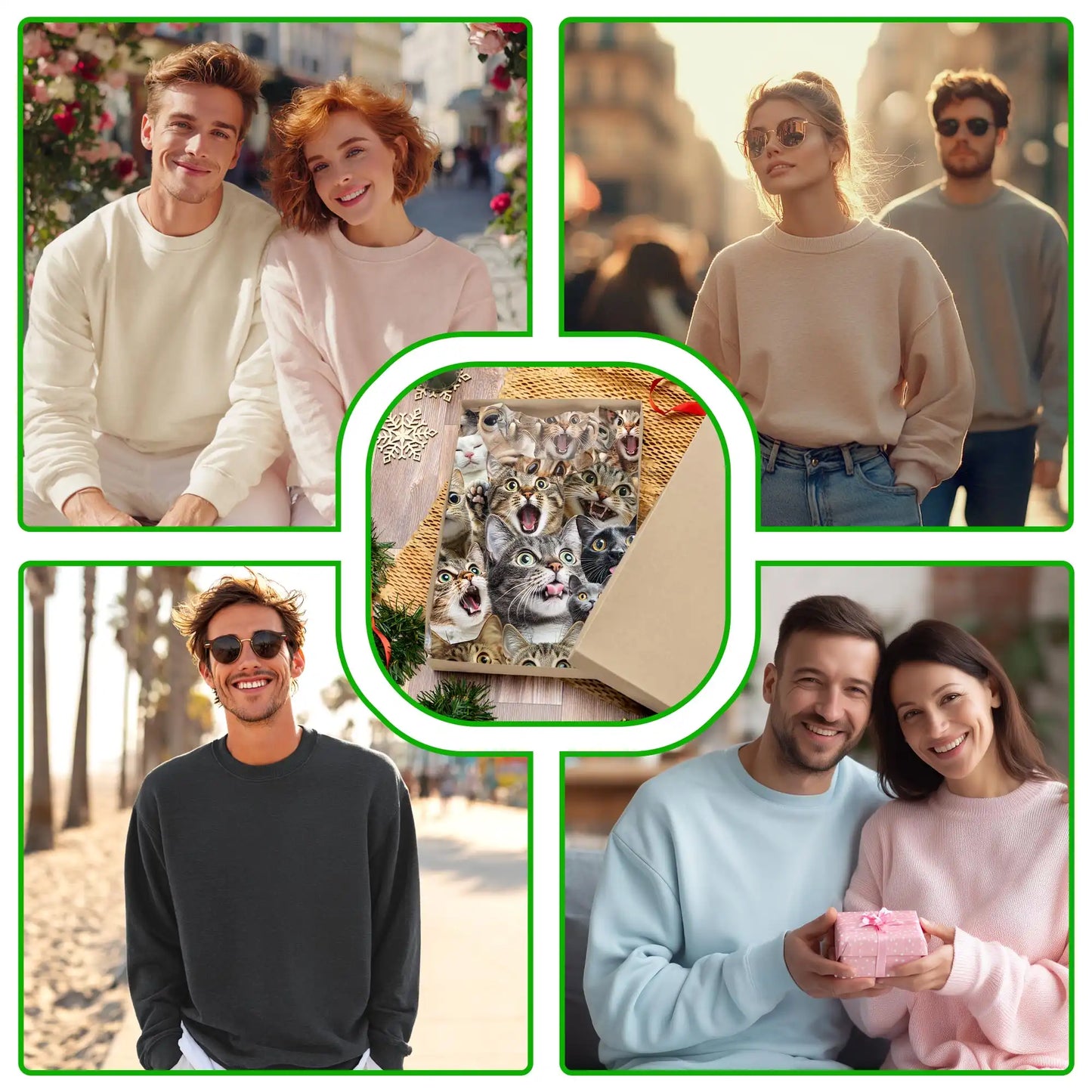 Funny Cat Pattern Sweatshirt – Colorful Graphic 3D All Over Print Design