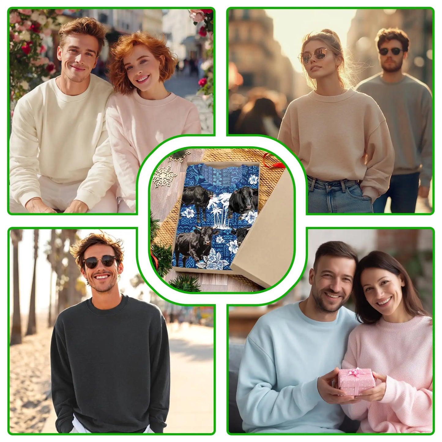 Black Angus Cattle Sweatshirt – Colorful Graphic 3D All Over Print Design