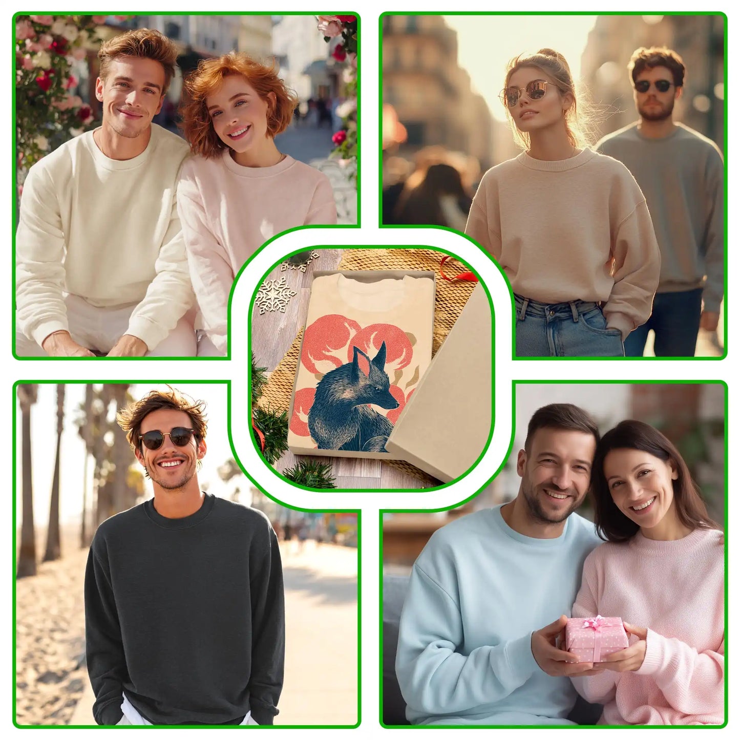 Japanese Fox Sweatshirt – Colorful Graphic 3D All Over Print Design