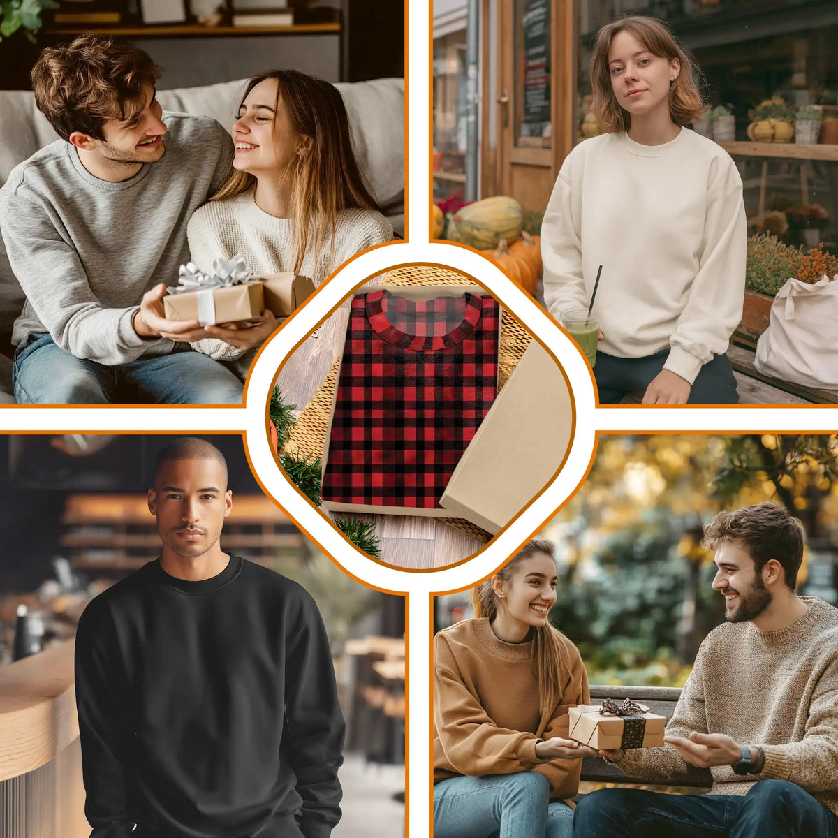 Red and Black Buffalo Plaid Sweatshirt – Colorful Graphic 3D All Over Print Design