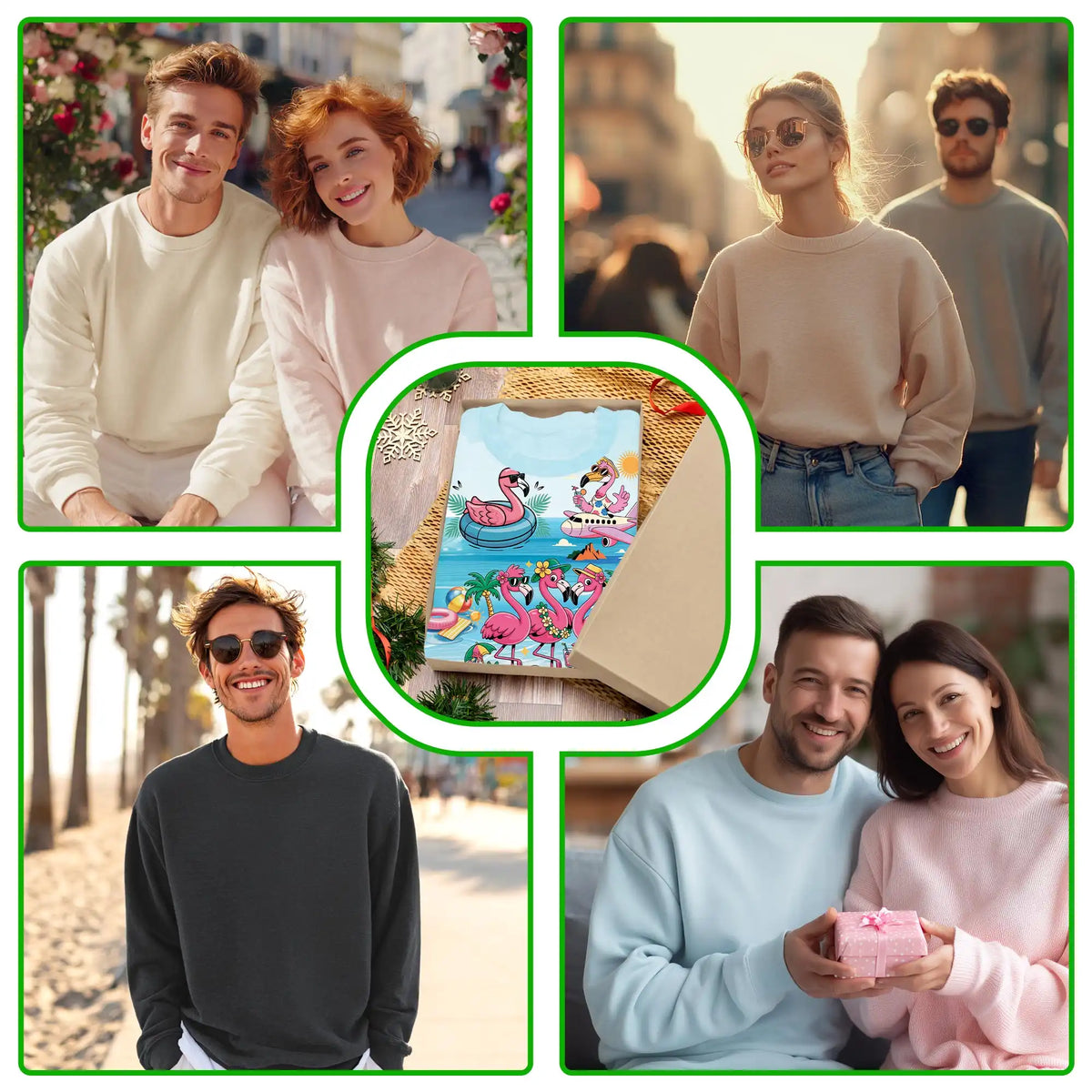 Flamingo Cocktails Beach Sweatshirt – Tropical 3D All Over Print Design