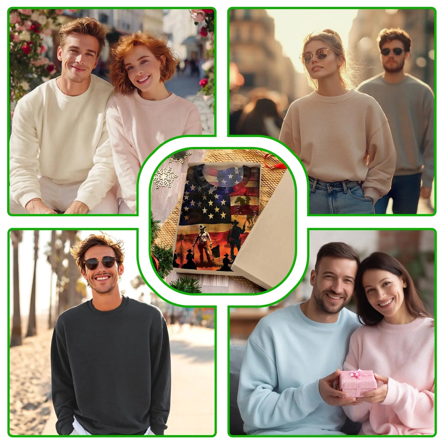 Cowboy Sunset Sweatshirt – Colorful Graphic 3D All Over Print Design