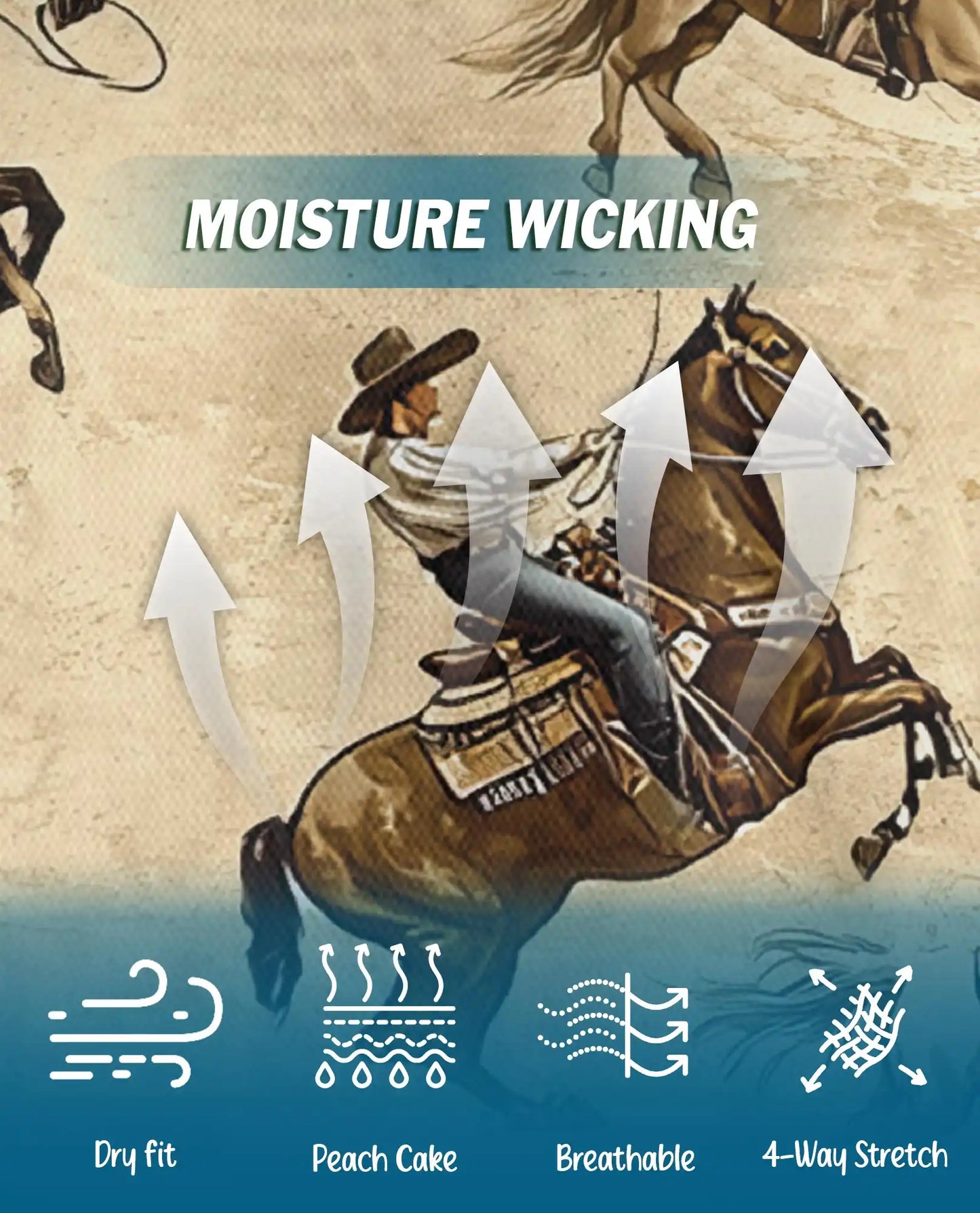 Cowboy Horse Polo Shirt, Western Ranch Style | Azhawaiian