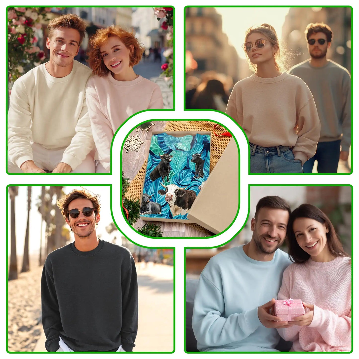 Black Hereford Cattle Sweatshirt – Colorful Graphic 3D All Over Print Design