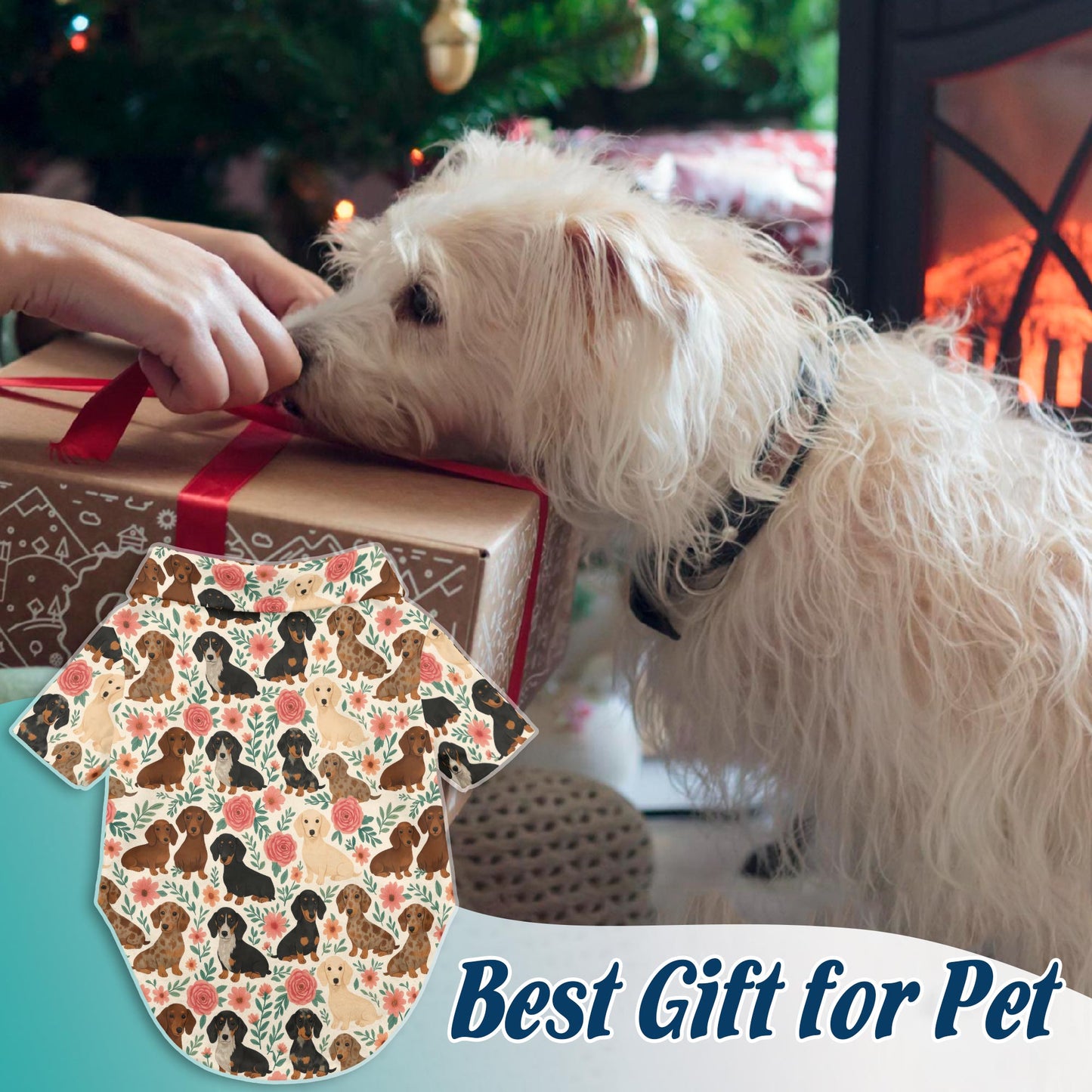 Floral Dachshund Matching Dog Owner Hawaiian Shirts, Funny Pet Aloha Shirt for Beach Vacation - Azhawaiian