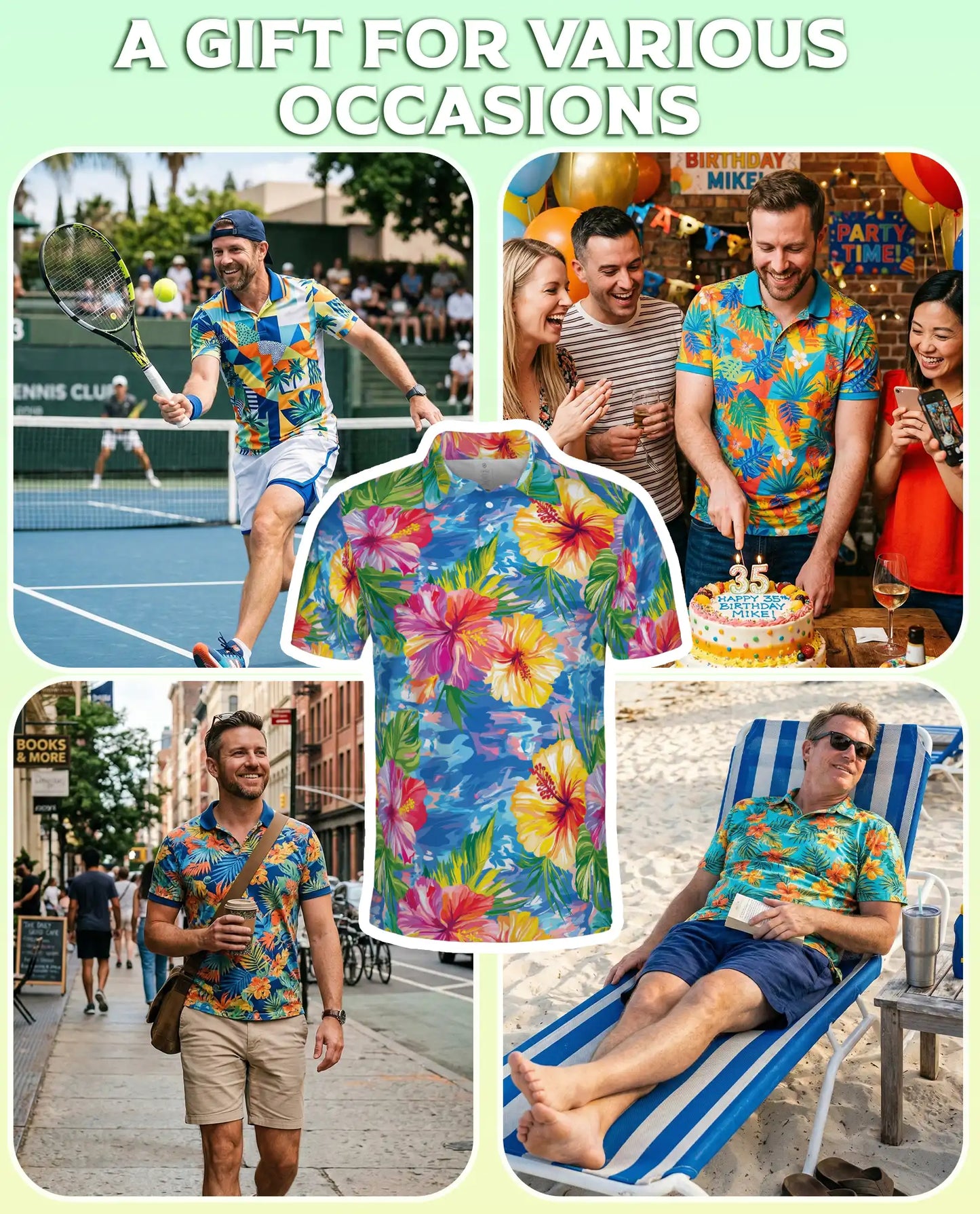 Tropical Hibiscus Floral Polo Shirt | Azhawaiian