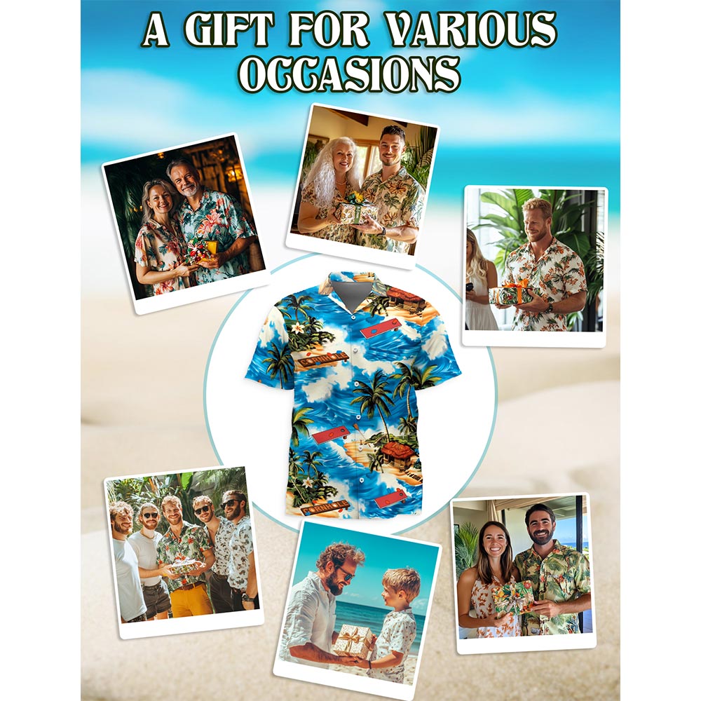 Cornhole On The Beach Hawaiian Shirt for Men, Button Down Aloha Shirt - Azhawaiian