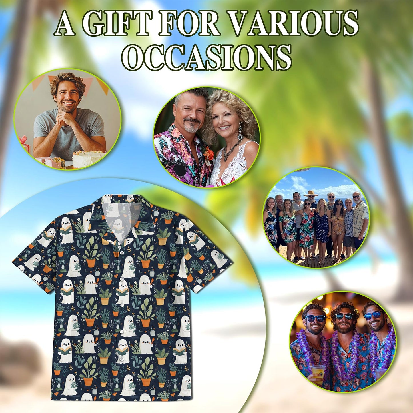 Ghost in Greenhouse Hawaiian Shirt for Men, Button Down Aloha Shirt - Azhawaiian