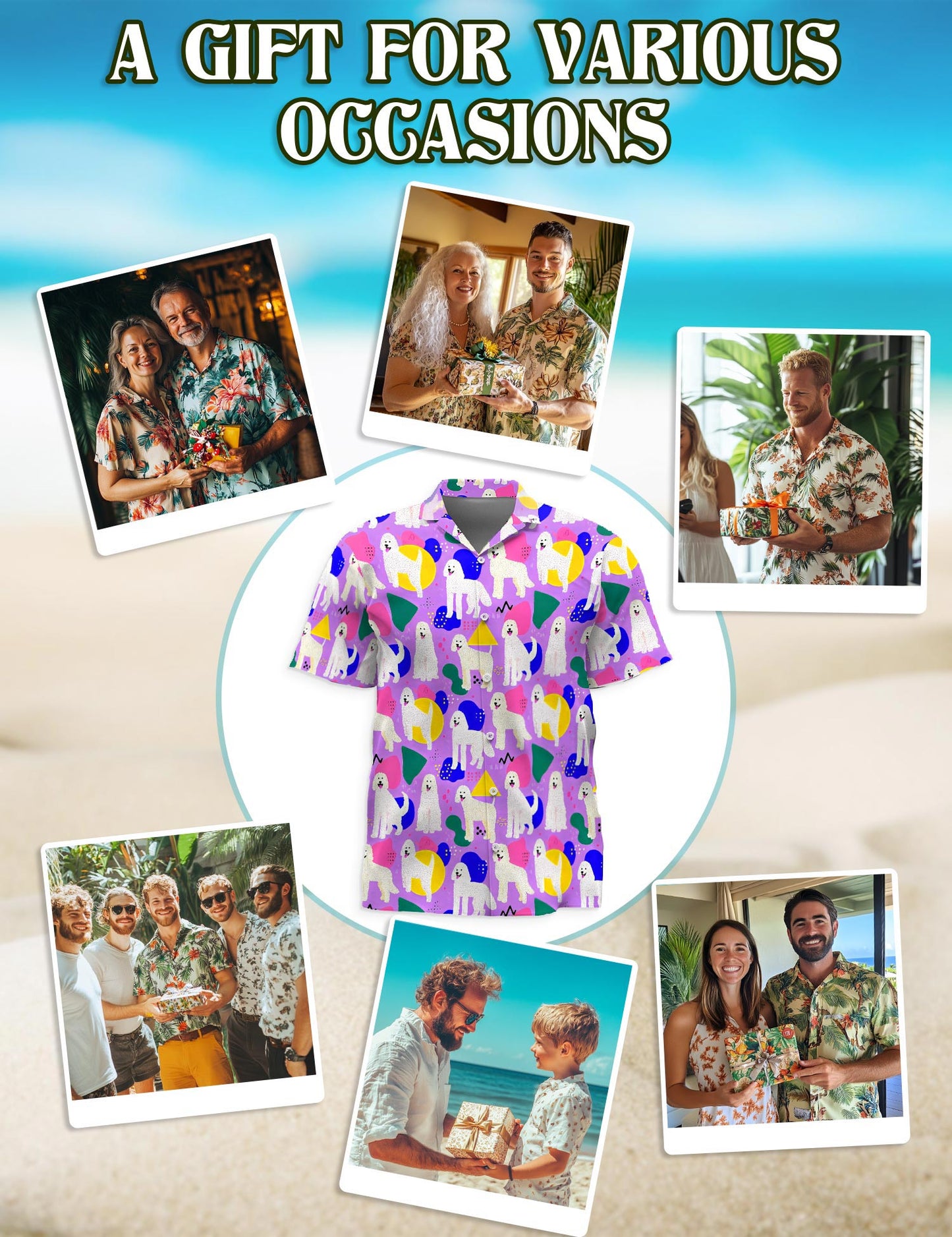Goldendoodles Hawaiian Shirt for Men, Button Down Aloha Shirt - Azhawaiian