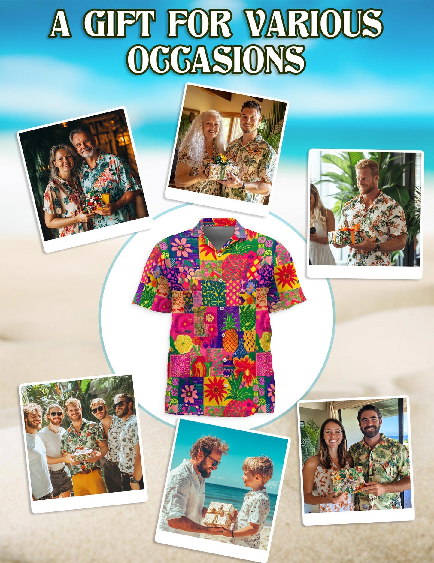 Pineapple Hawaiian Shirt for Men, Button Down Aloha Shirt - Azhawaiian