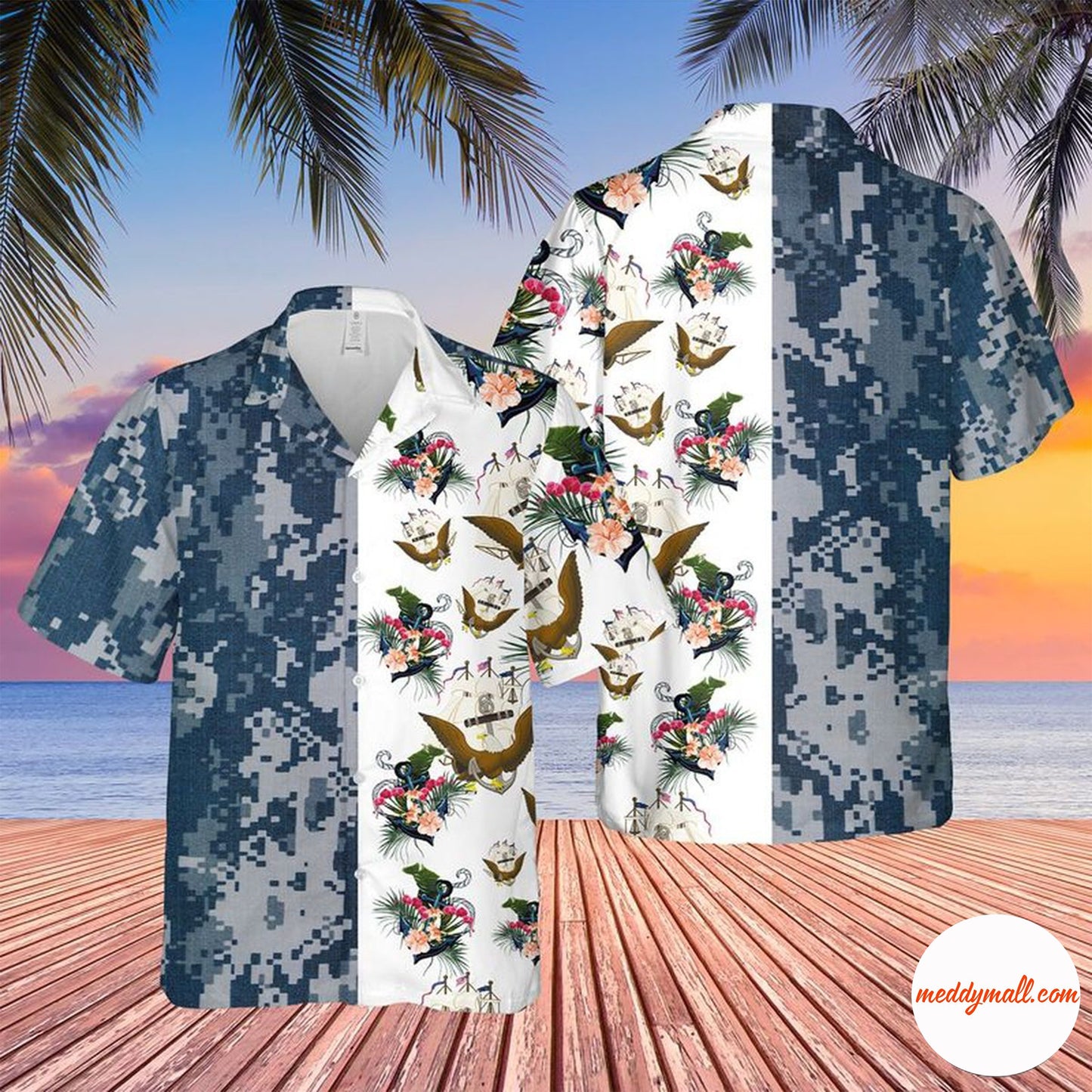 Navy Shirts Hawaiian Shirt