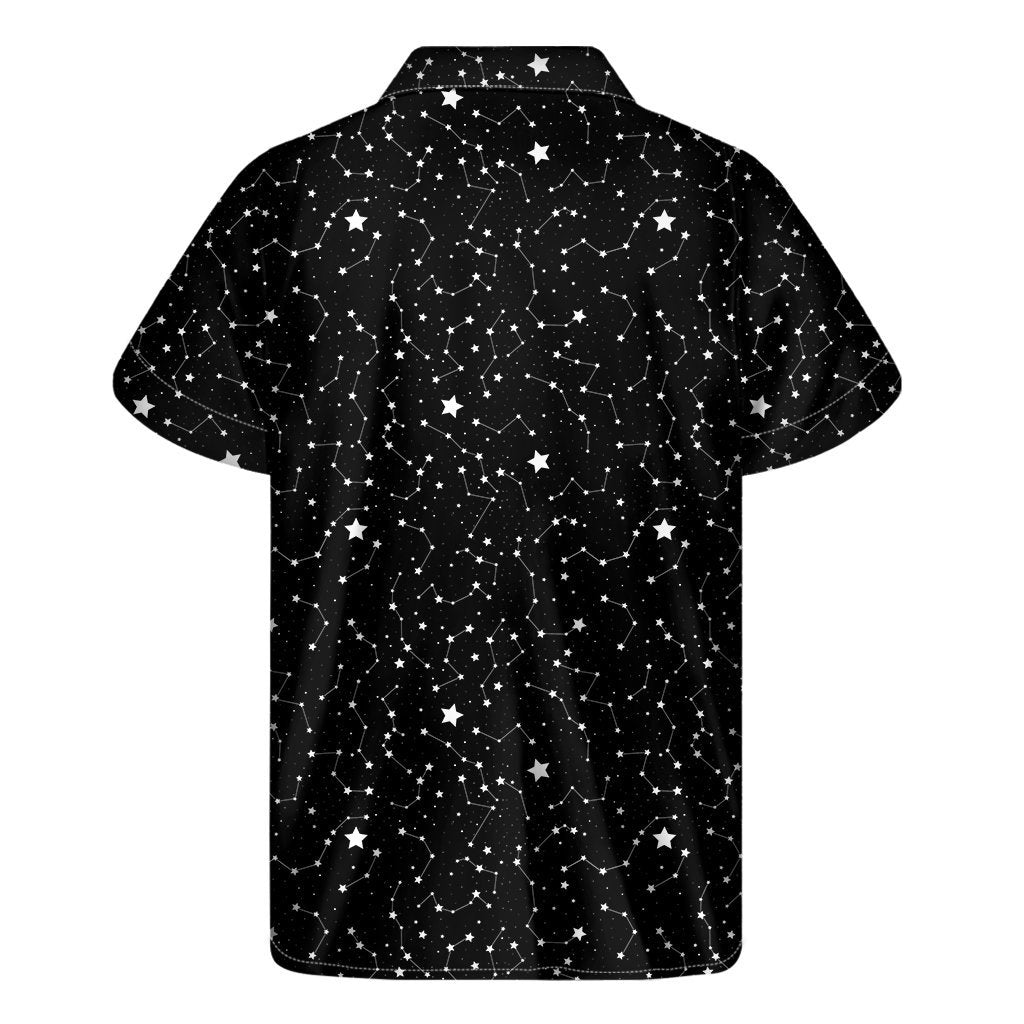 Star Constellations Pattern Print Mens Short Sleeve Shirt Hawaiian