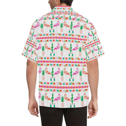 Flamingo Pattern Mens All Over Print Hawaiian Shirt