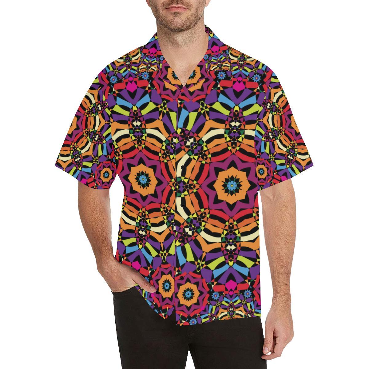 Kaleidoscope Pattern Print Design Hawaiian Shirt