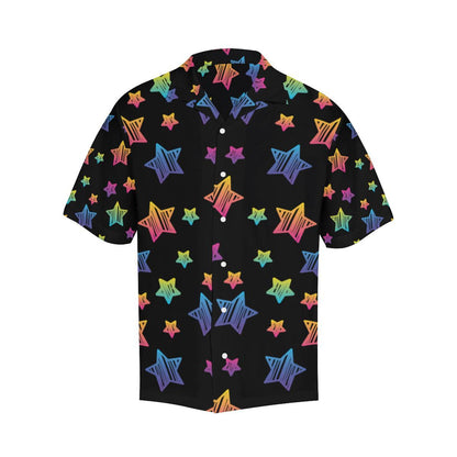 Colorful Star Pattern Mens All Over Print Hawaiian Shirt