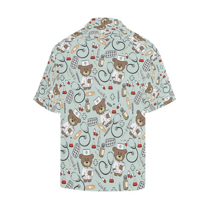 Nurse Bear Pattern Print Design A Hawaiian Shirt