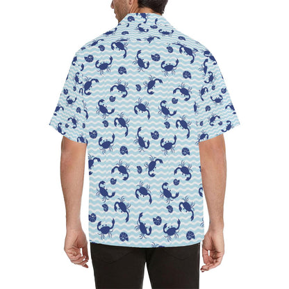 Crab Pattern Print Design Hawaiian Shirt