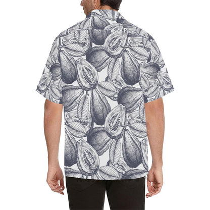 Guava Tropical Hand Drawn Pattern Mens All Over Print Hawaiian Shirt