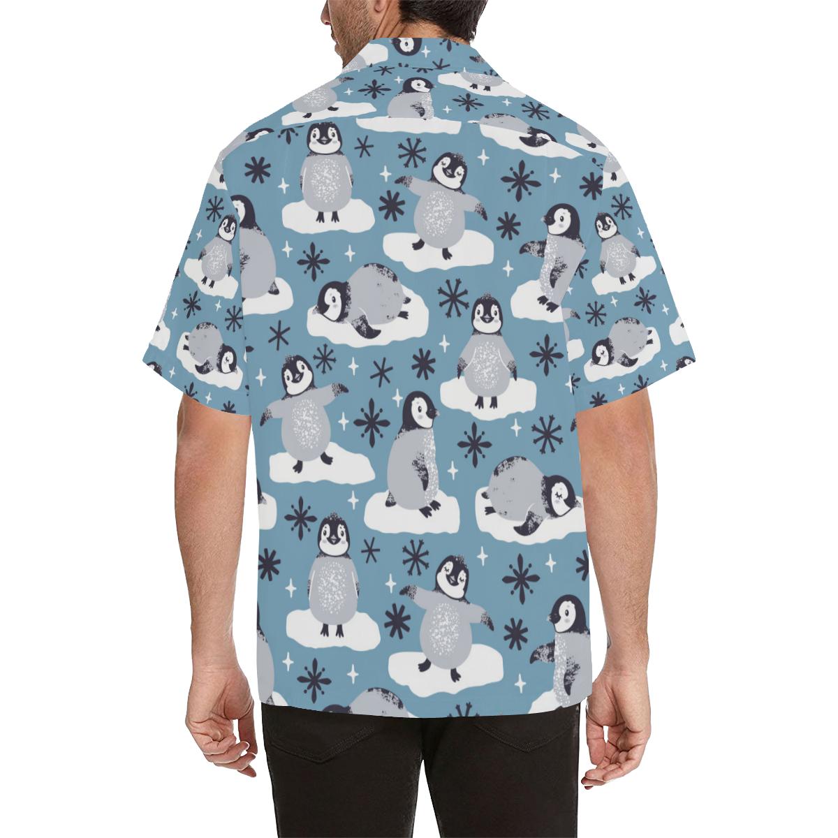 Penguin Pattern Print Design A Hawaiian Shirt