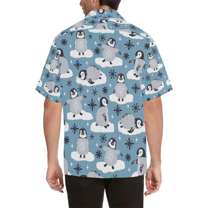 Penguin Pattern Print Design A Hawaiian Shirt