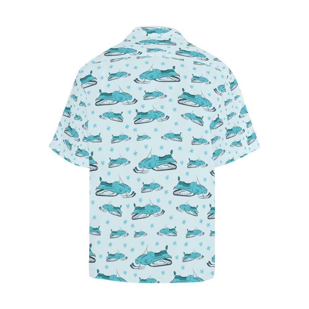 Snowmobile Print Design Hawaiian Shirt