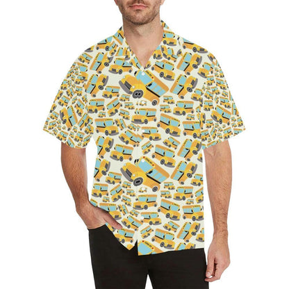 School Bus Print Design Hawaiian Shirt