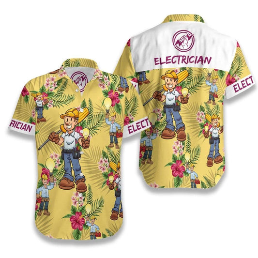 Electrician Yellow Unisex Hawaiian Shirts