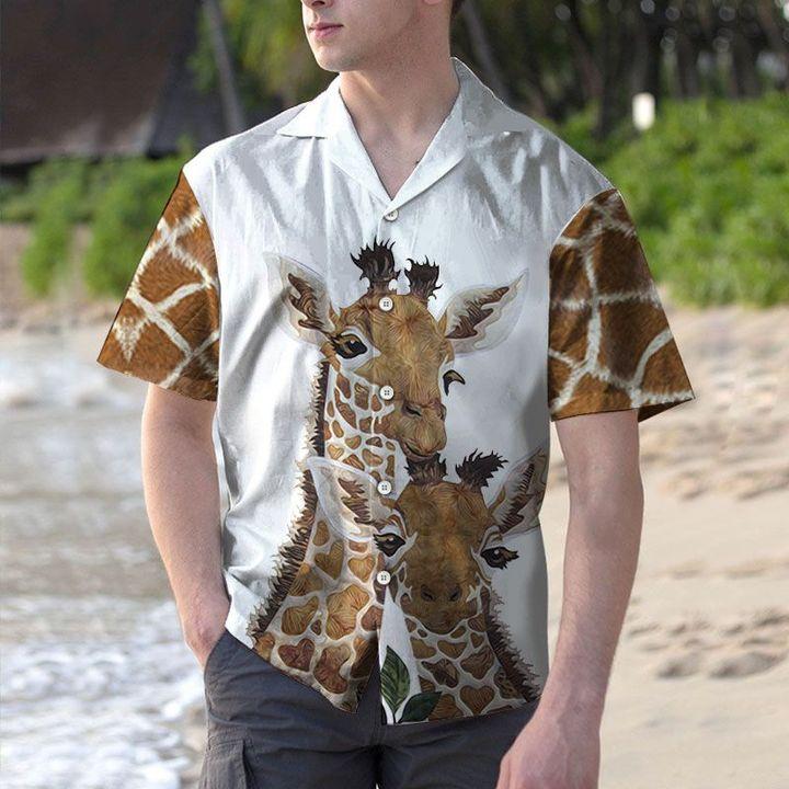 Giraffe Family Unisex Hawaiian Aloha Shirts #V