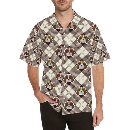 Beagle With Sunglass Pattern Mens All Over Print Hawaiian Shirt